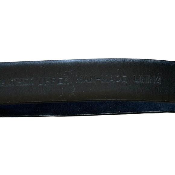 CHICO'S Women's Black Leather Large Circle Buckle Belt Size S/M With Hook - Picture 8 of 8